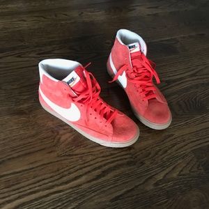 Womens Nike Blazer Mid Suede Vintage Oxfords Red
